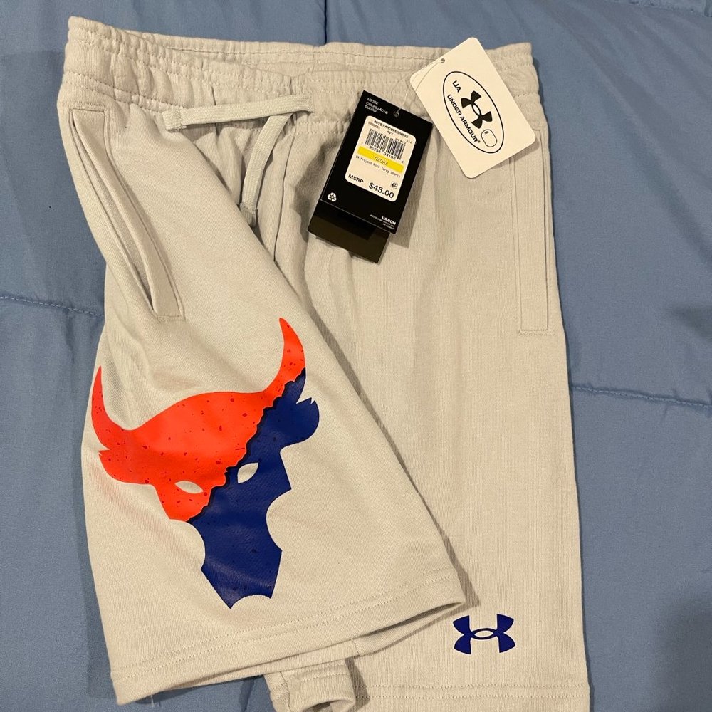 UA Project Rock Terry Shorts Youth Medium